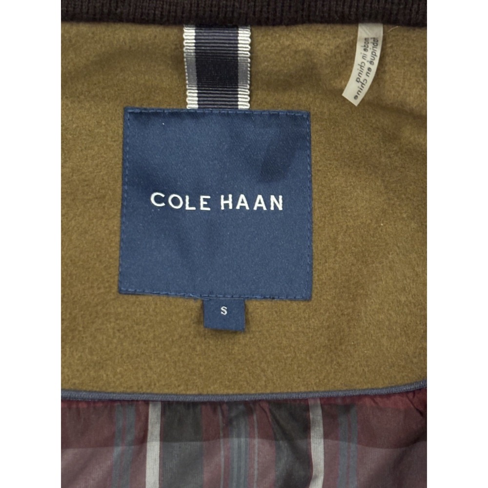 Cole Haan Men's Wool Blend Duffle Coat Small Removable Hood Fabric Made in Italy - Picture 5 of 16
